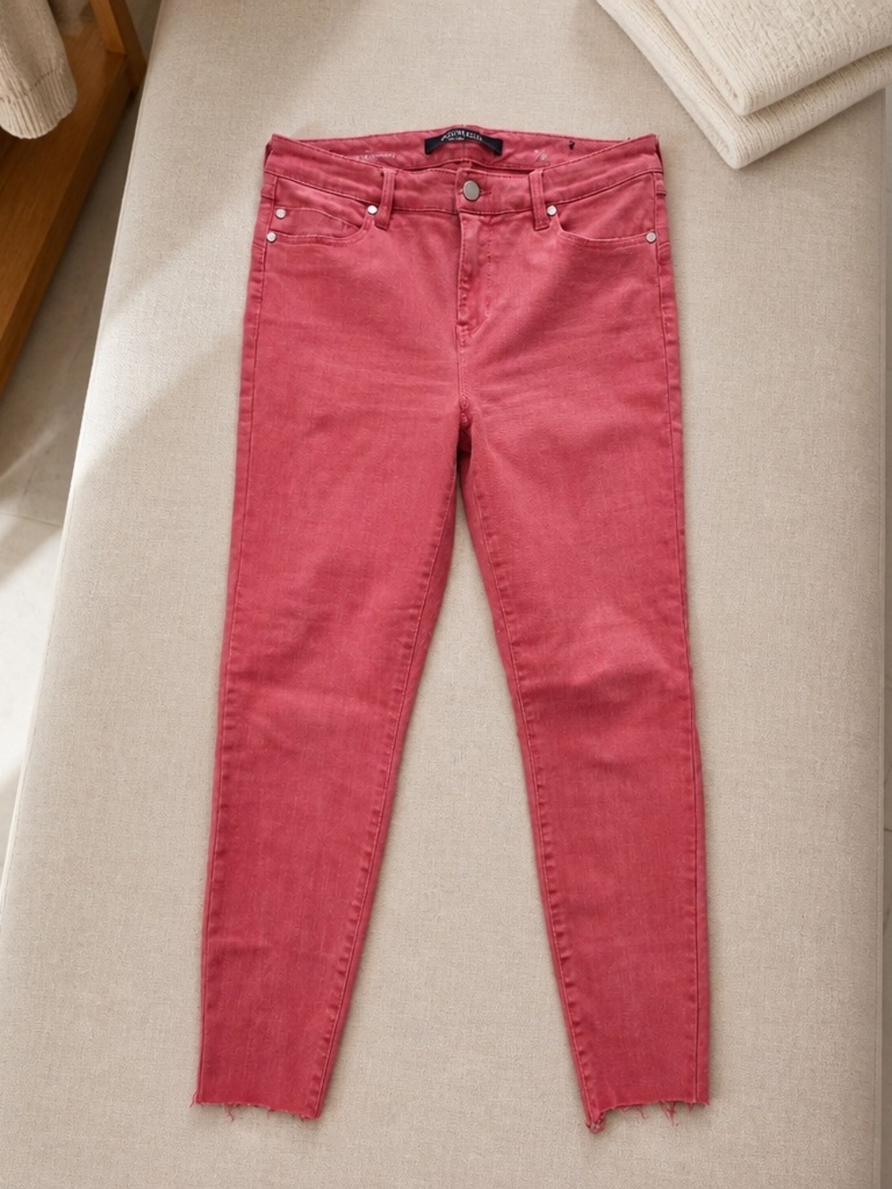 LIVERPOOL Los Angeles 8/29 The Hugger Skinny Denim Jeans in Biking Red